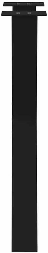 Valgomojo stalo kojos, X formos, 2 vnt., juodos, 60x(72-73) cm, plienas