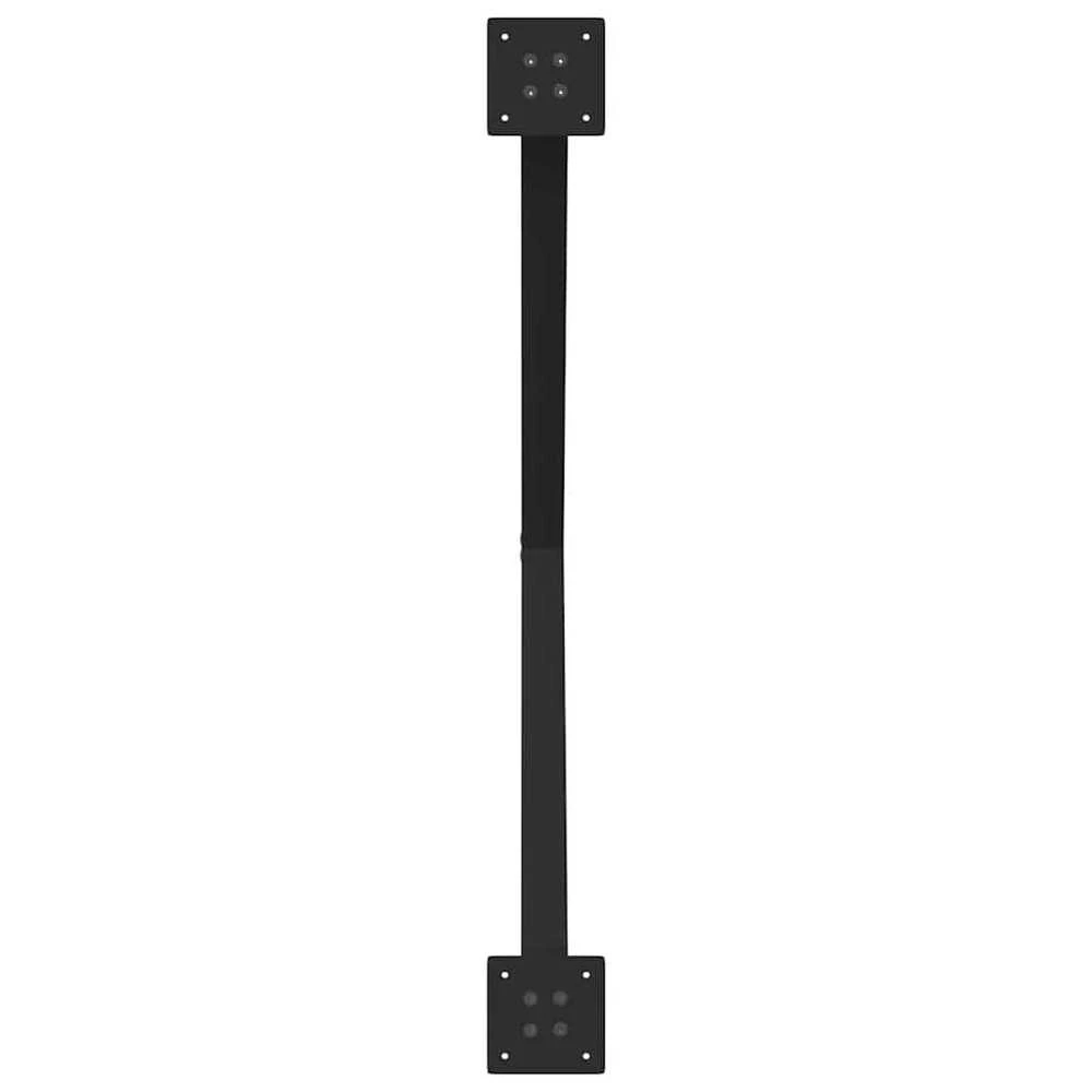 Valgomojo stalo kojelės, X formos, 2 vnt., juoda, 90x(72-73) cm