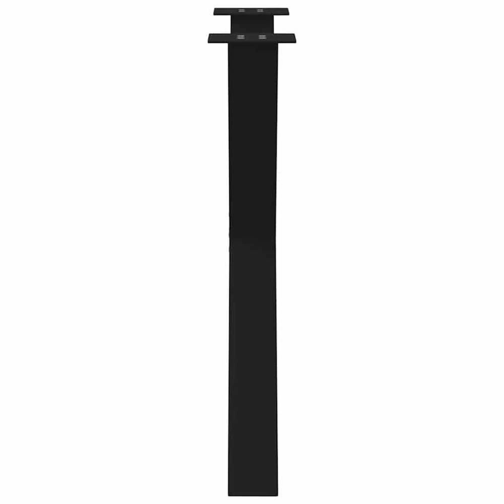 Valgomojo stalo kojos, 2 vnt., juodos, 70x(72-73) cm, plienas, X formos