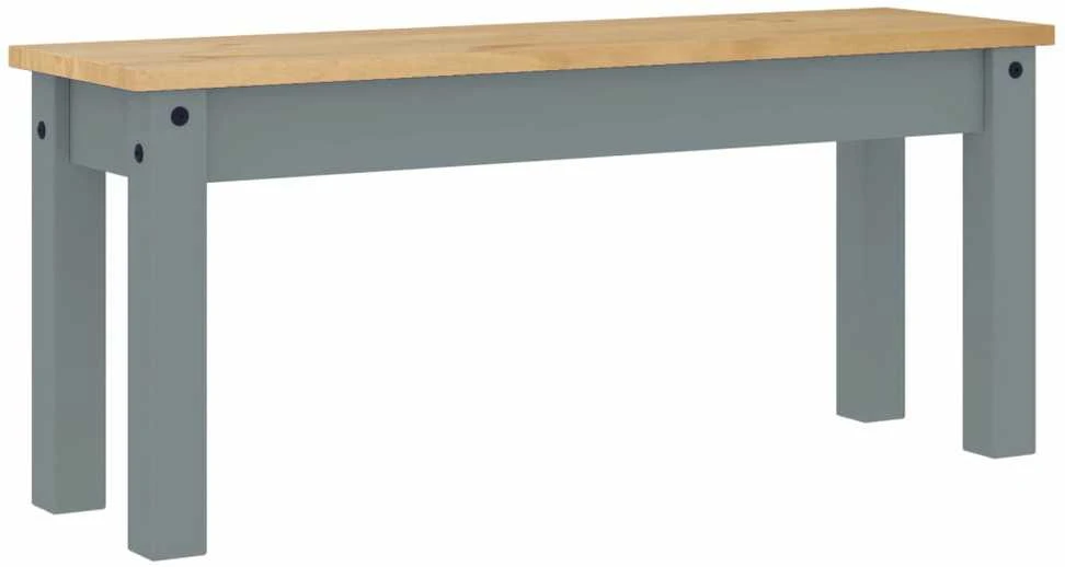 Valgomojo suoliukas PANAMA, pilkas, 105x30x45cm, pušies masyvas