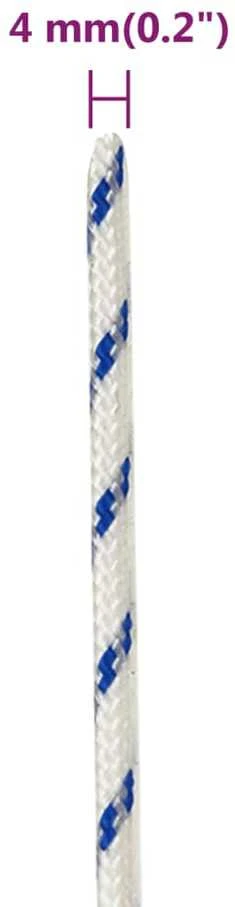 Valties virvė, baltos spalvos, 4mm, 100m, polipropilenas