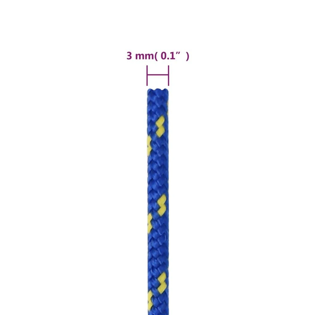 Valties virvė, mėlynos spalvos, 3mm, 100m, polipropilenas