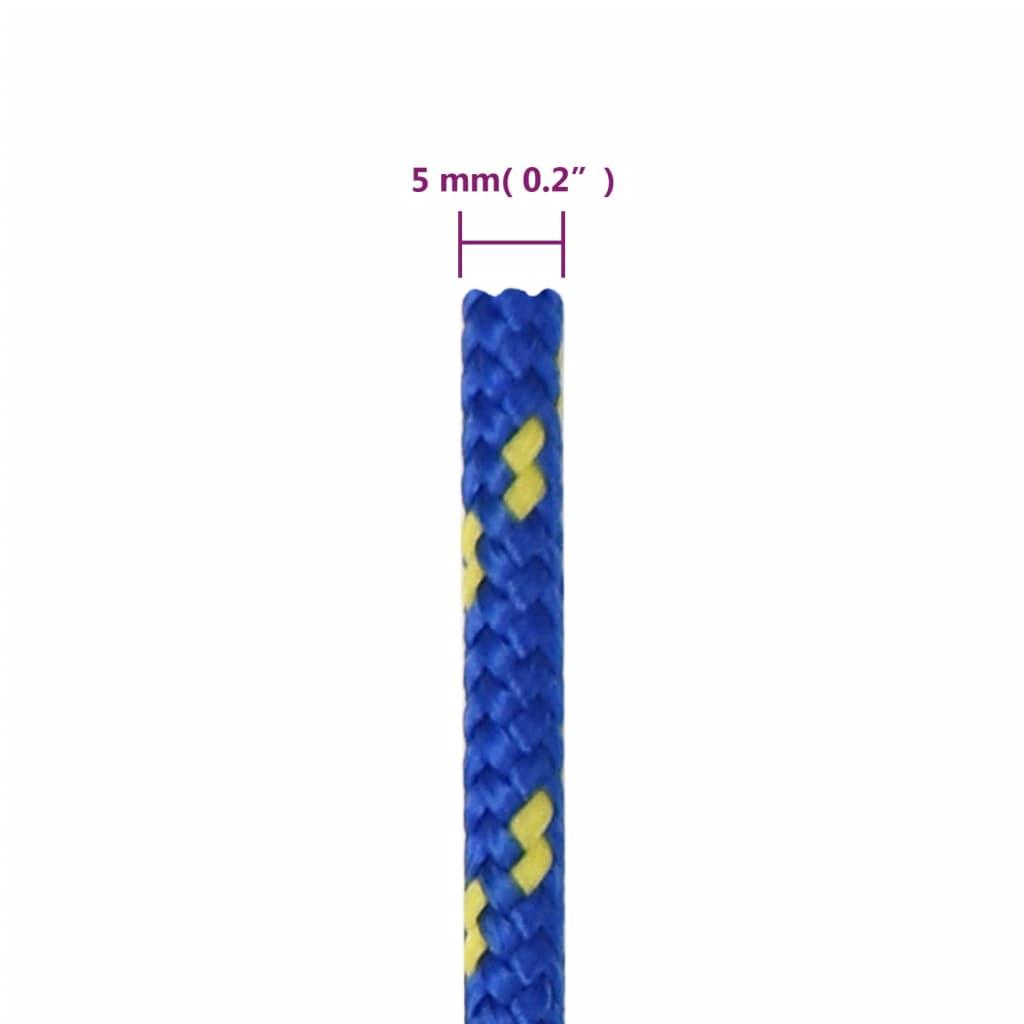 Valties virvė, mėlynos spalvos, 5mm, 500m, polipropilenas
