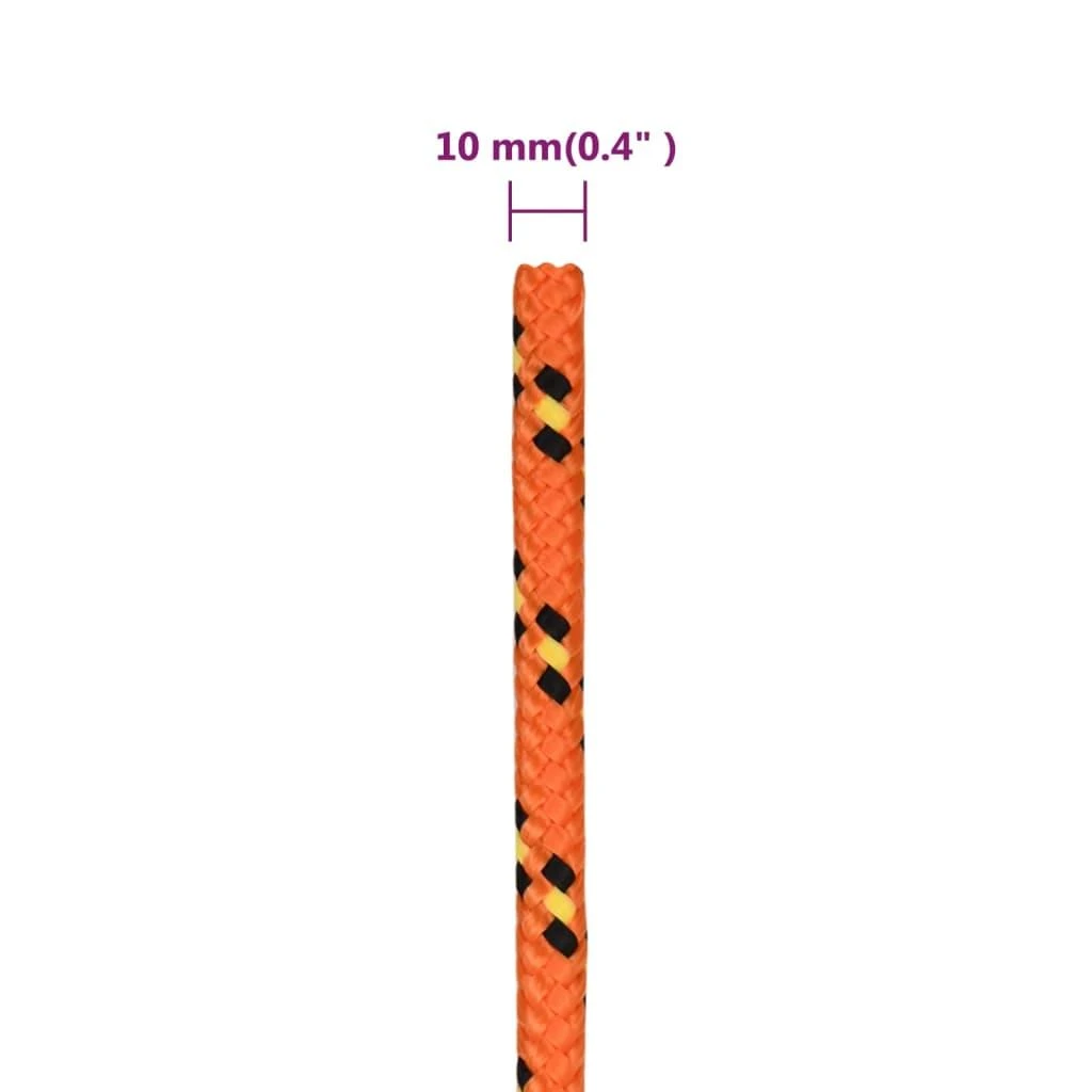 Valties virvė, oranžinės spalvos, 10mm, 500m, polipropilenas