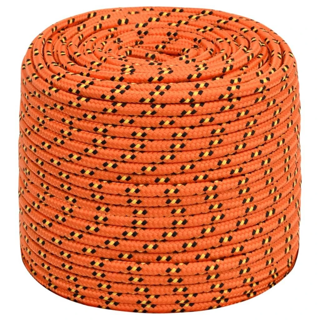 Valties virvė, oranžinės spalvos, 10mm, 25m, polipropilenas