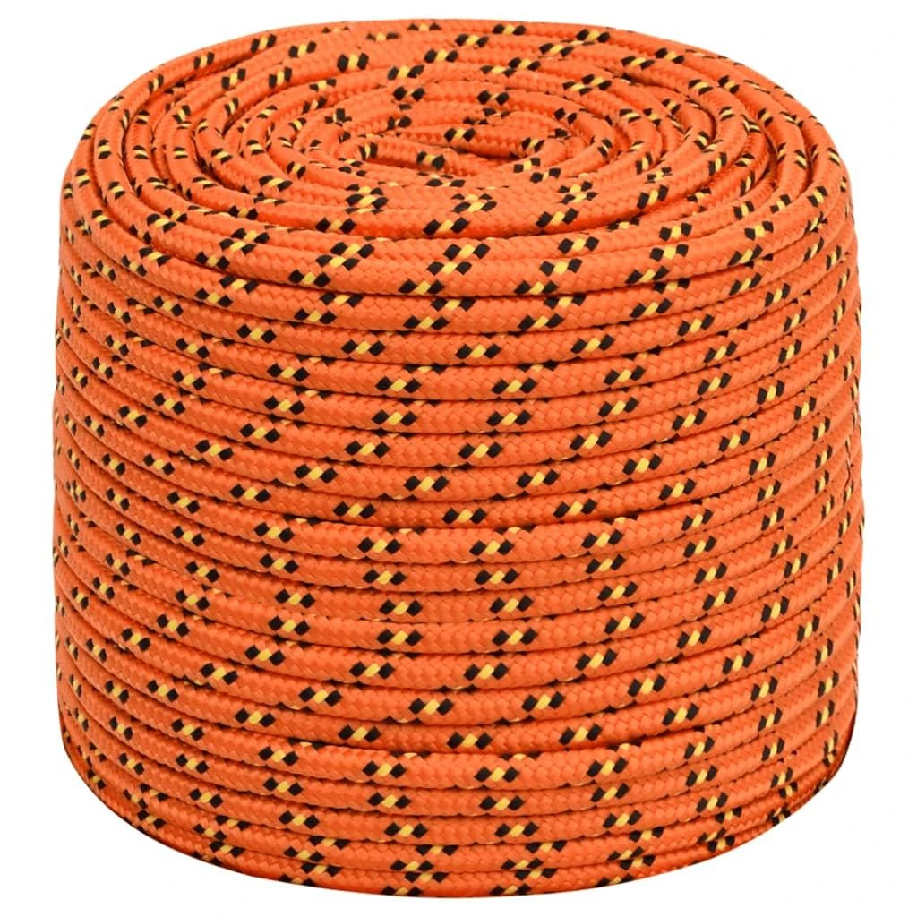 Valties virvė, oranžinės spalvos, 10mm, 100m, polipropilenas