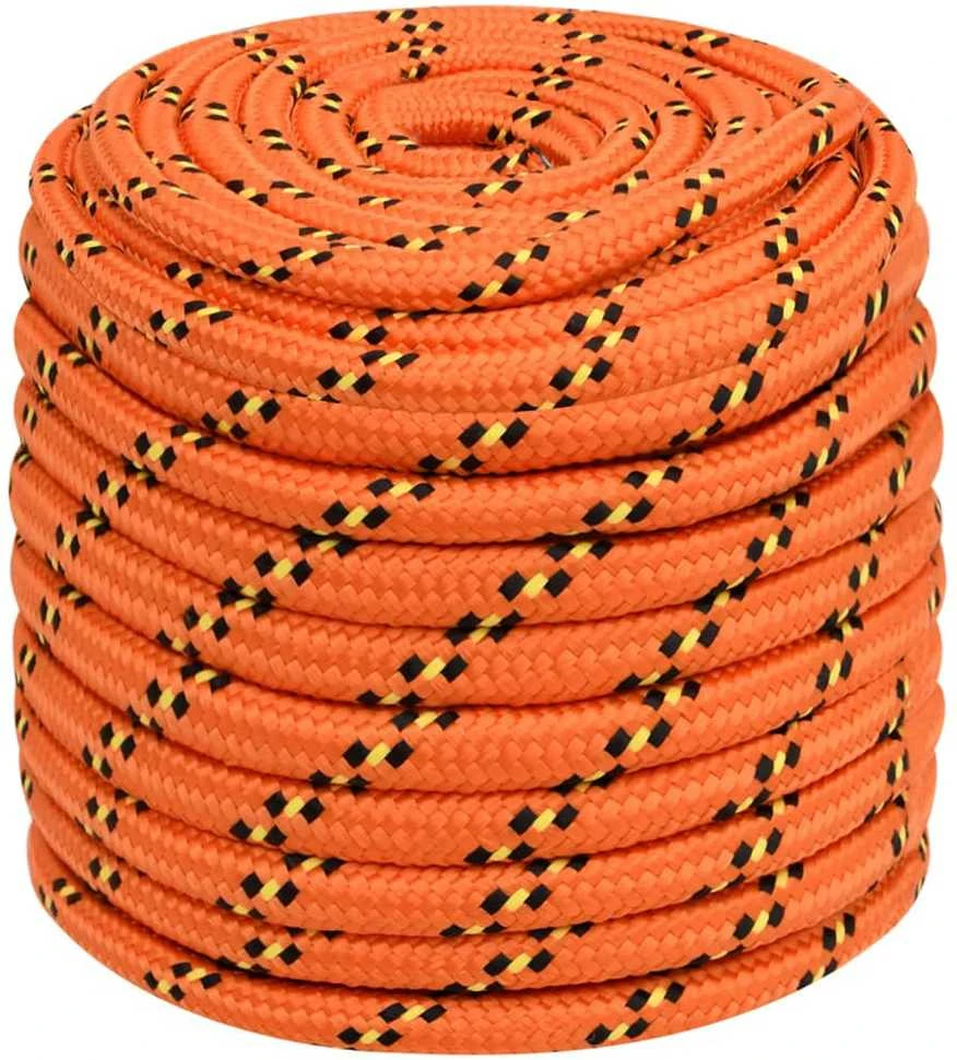 Valties virvė, oranžinės spalvos, 16mm, 25m, polipropilenas