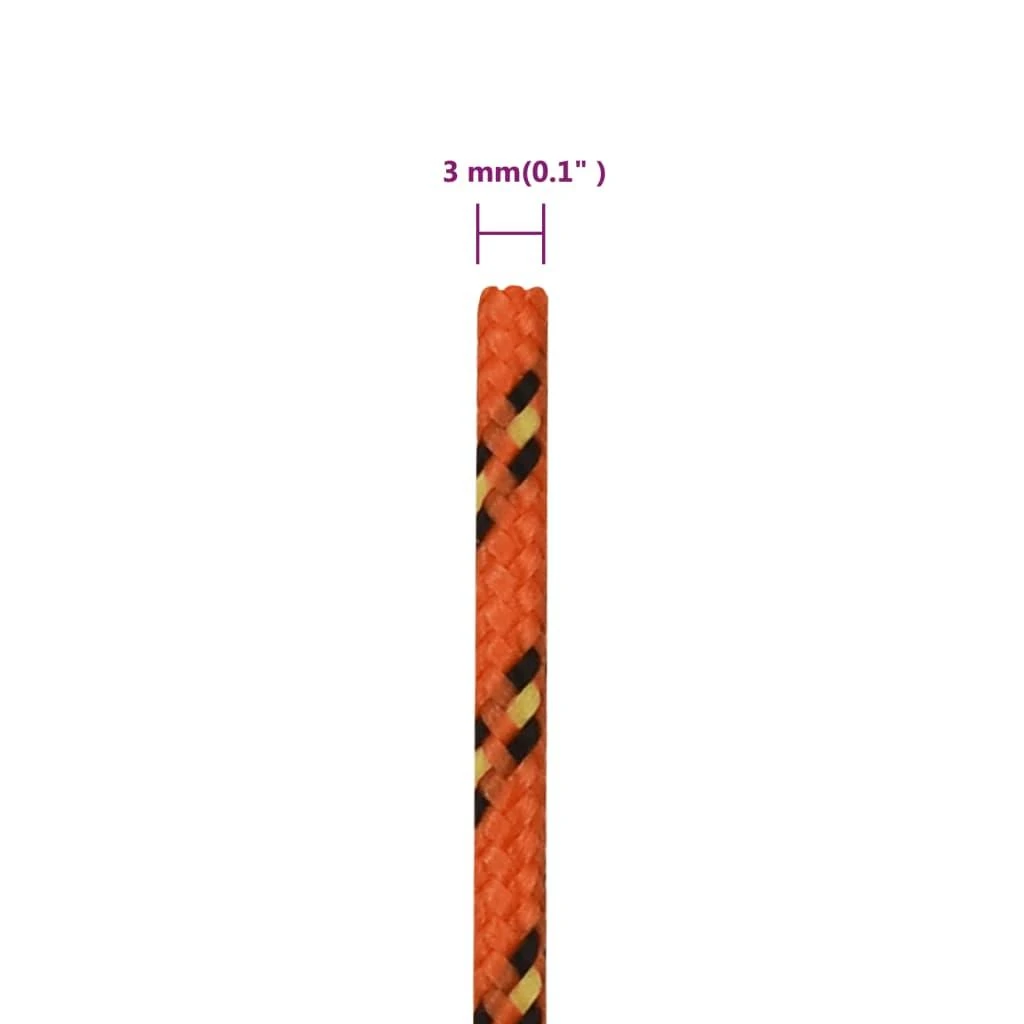Valties virvė, oranžinės spalvos, 3mm, 250m, polipropilenas