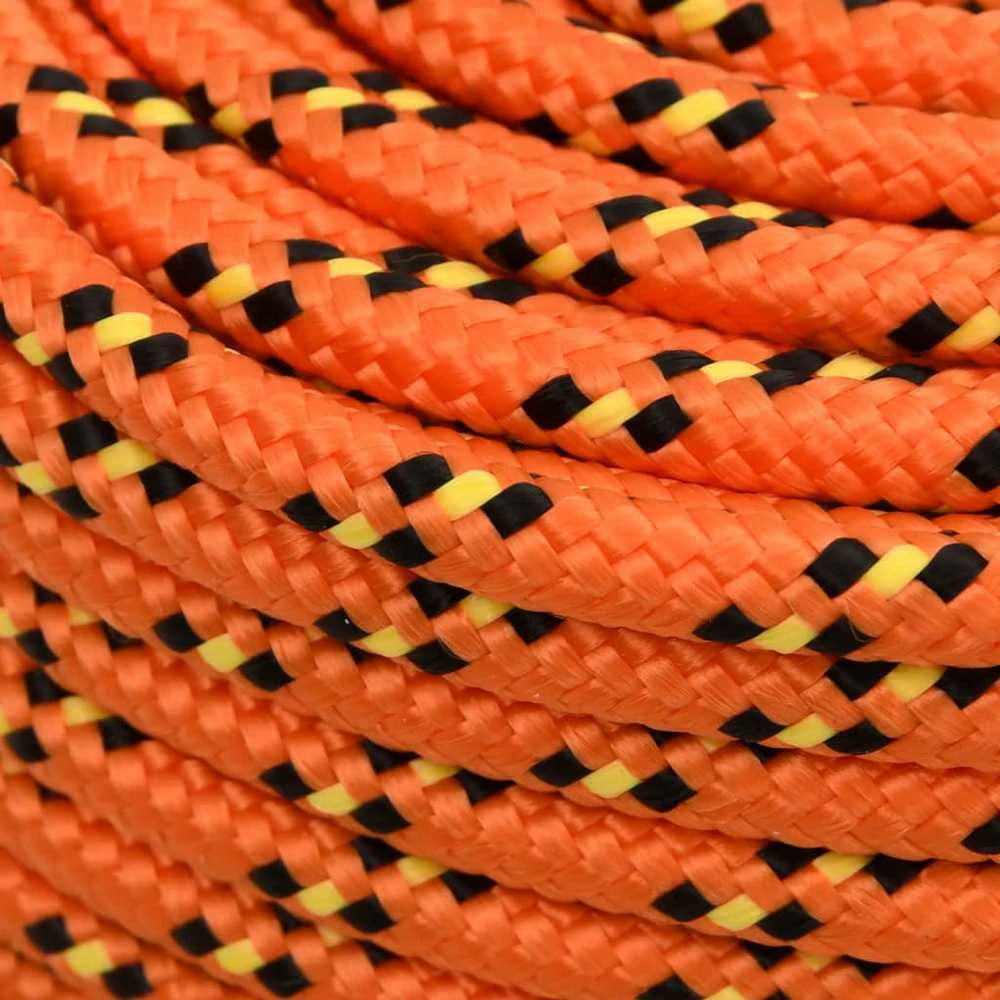 Valties virvė, oranžinės spalvos, 8mm, 100m, polipropilenas