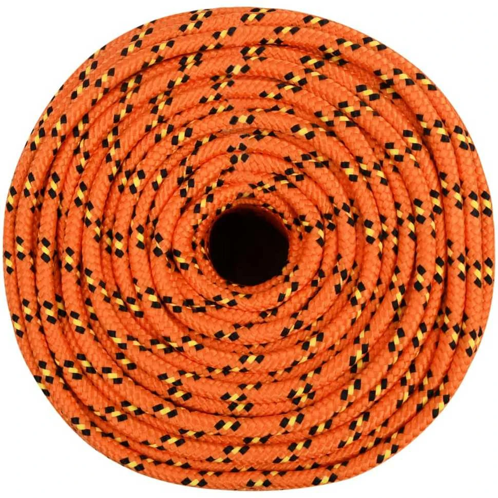 Valties virvė, oranžinės spalvos, 8mm, 50m, polipropilenas