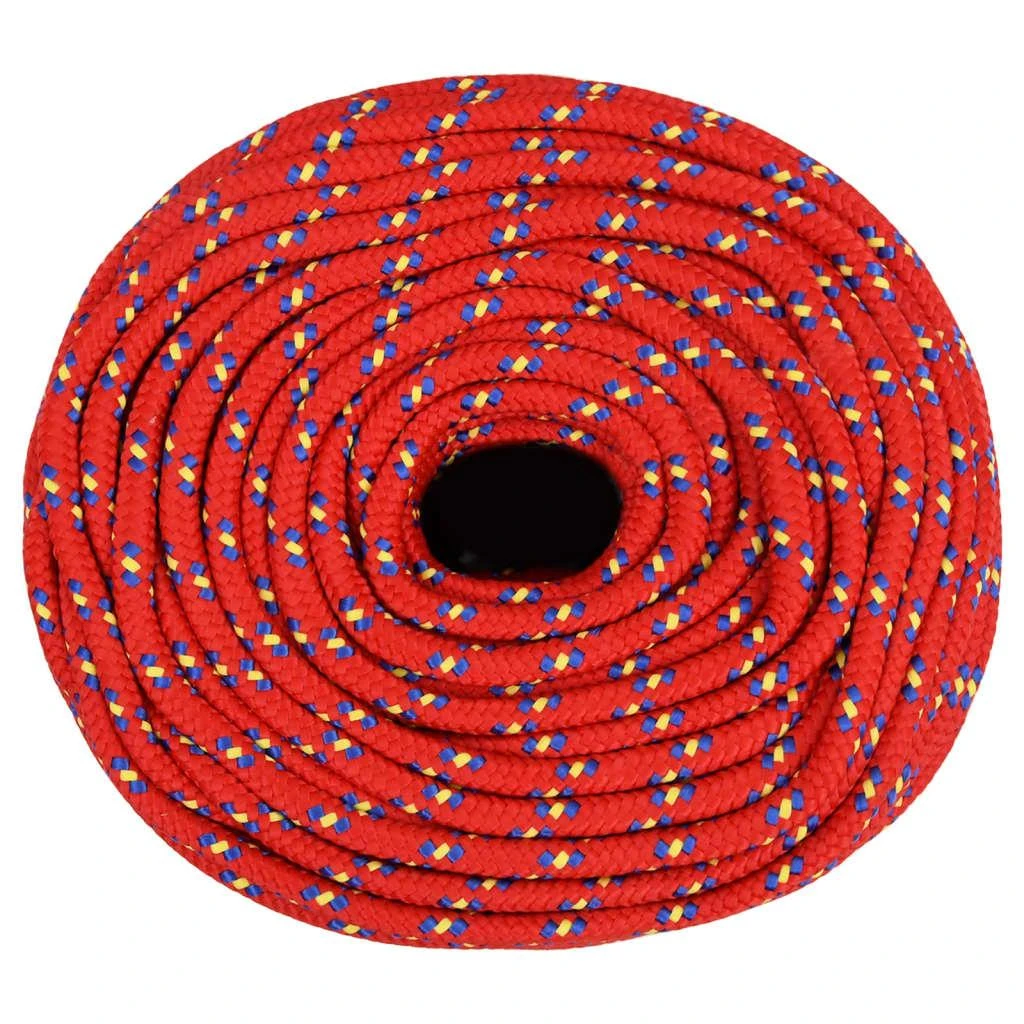 Valties virvė, raudonos spalvos, 6mm, 250m, polipropilenas