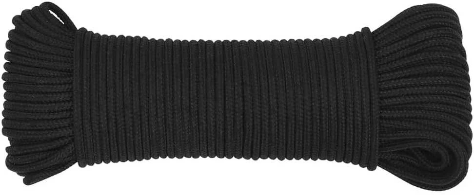 Valties virvė, visiškai juoda, 3mm, 100m, polipropilenas