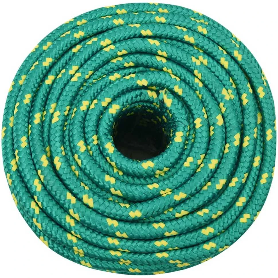 Valties virvė, žalios spalvos, 12mm, 25m, polipropilenas