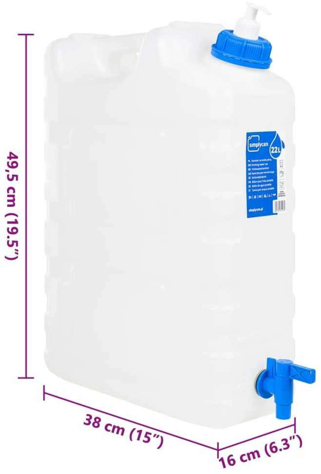 Vandens talpa su čiaupu ir muilo dozatoriumi, 20l, plastikas