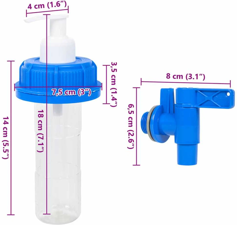 Vandens talpa su čiaupu ir muilo dozatoriumi, 20l, plastikas