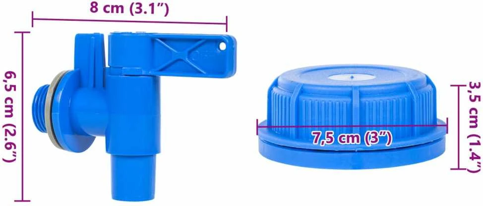 Vandens talpa su čiaupu, skaidri, 10l, plastikas