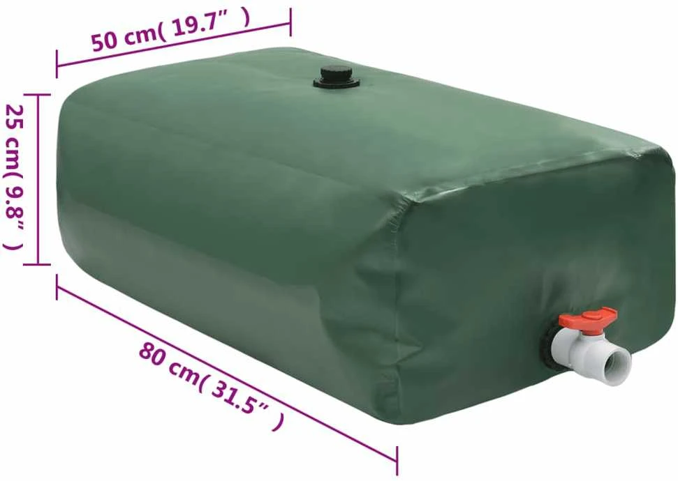 Vandens talpa su čiaupu, sulankstoma, 100l, PVC
