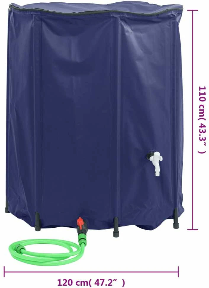 Vandens talpa su čiaupu, sulankstoma, 1250l, PVC