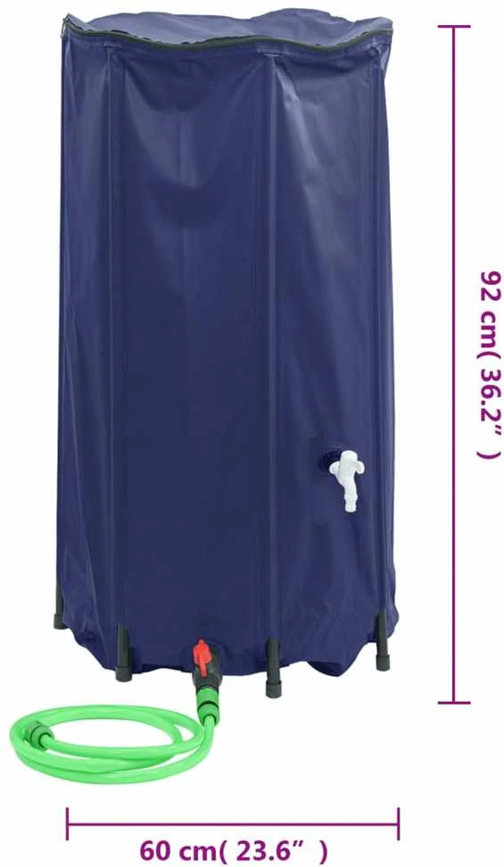 Vandens talpa su čiaupu, sulankstoma, 250l, PVC