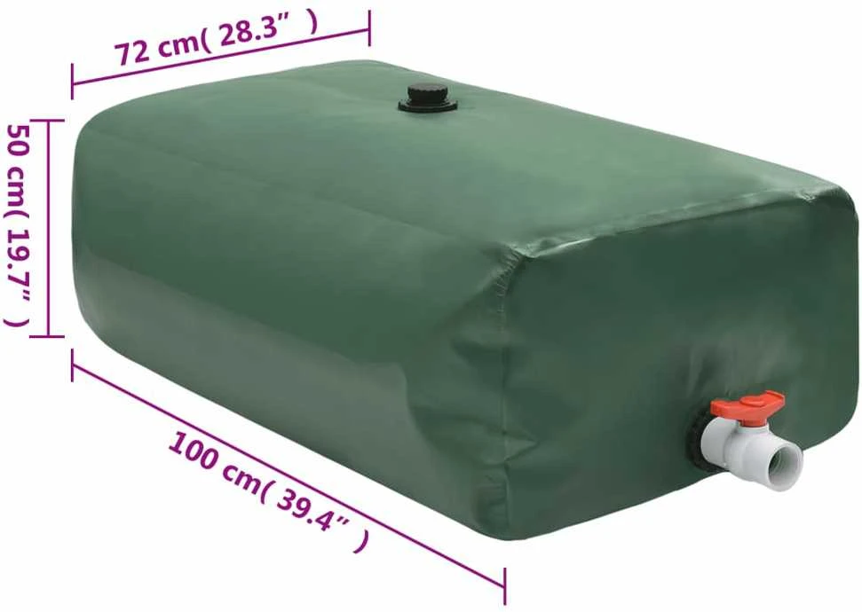 Vandens talpa su čiaupu, sulankstoma, 360l, PVC