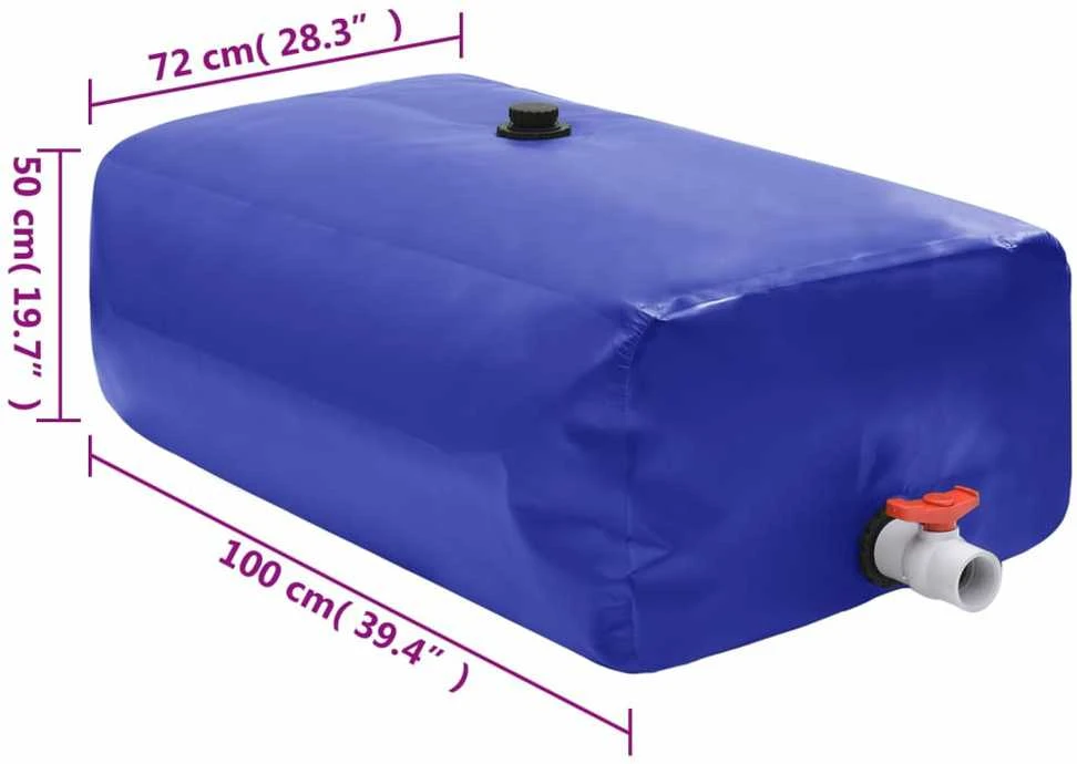 Vandens talpa su čiaupu, sulankstoma, 360l, PVC