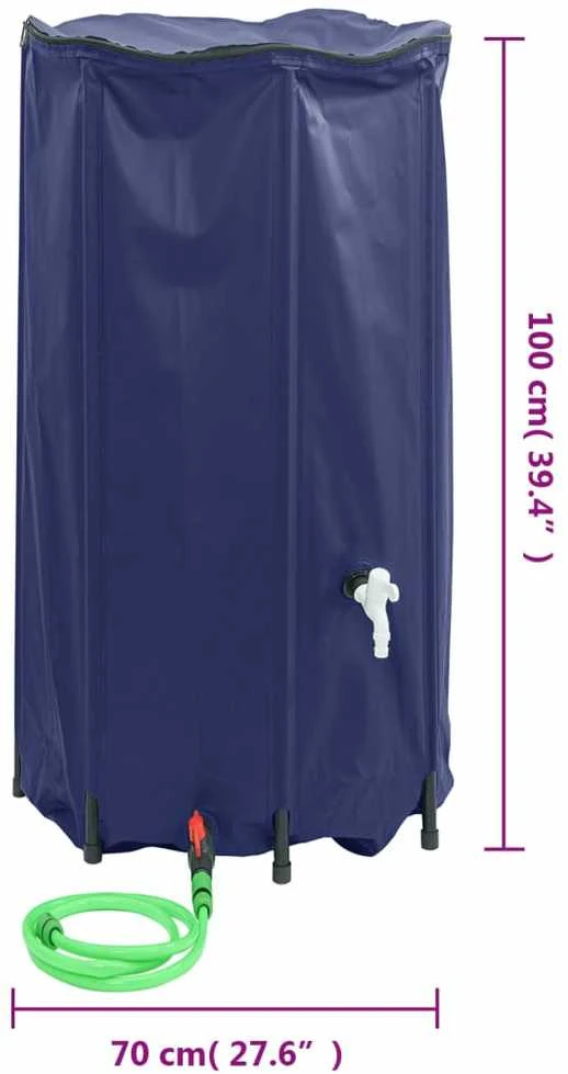 Vandens talpa su čiaupu, sulankstoma, 380l, PVC