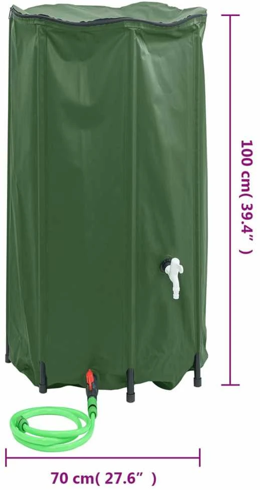Vandens talpa su čiaupu, sulankstoma, 380l, PVC