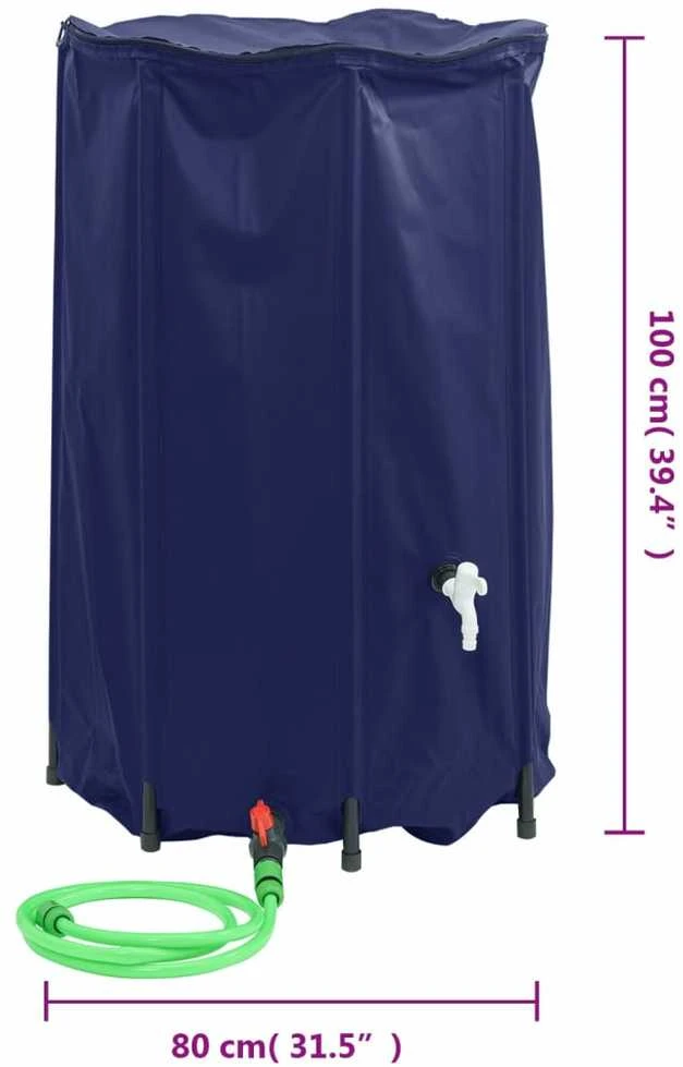 Vandens talpa su čiaupu, sulankstoma, 500l, PVC