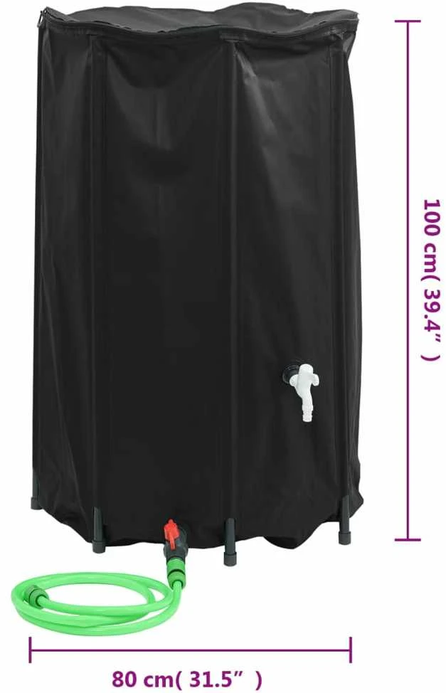 Vandens talpa su čiaupu, sulankstoma, 500l, PVC