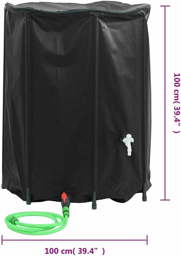 Vandens talpa su čiaupu, sulankstoma, 750l, PVC