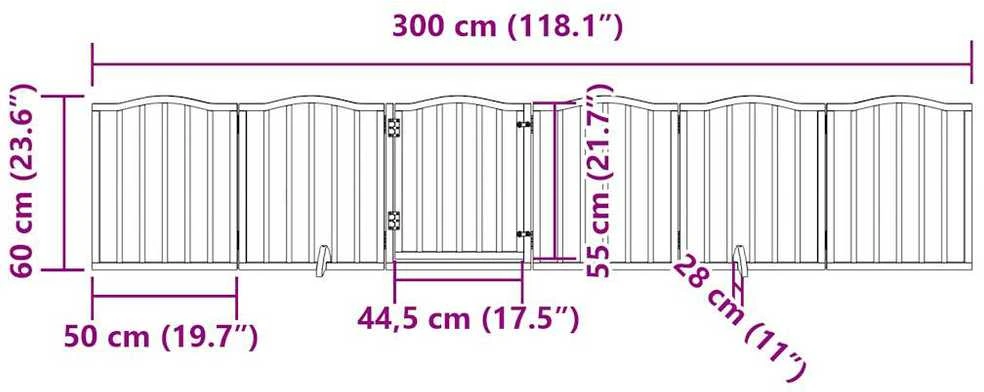 Varteliai šunims su durimis, 6 segmentai, rudi, 300cm, tuopa