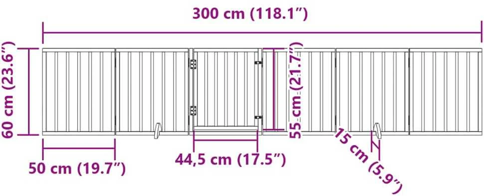 Varteliai šunims su durimis, 6 segmentai, juodi, 300cm, tuopa