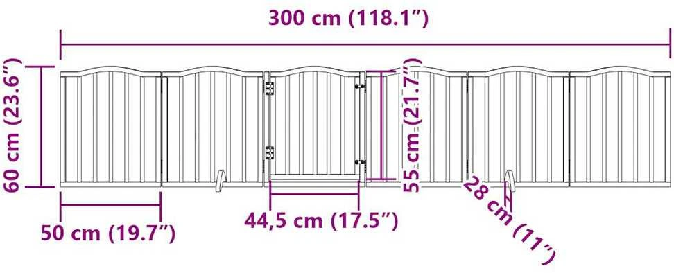 Varteliai šunims su durimis, 6 segmentai, juodi, 300cm, tuopa