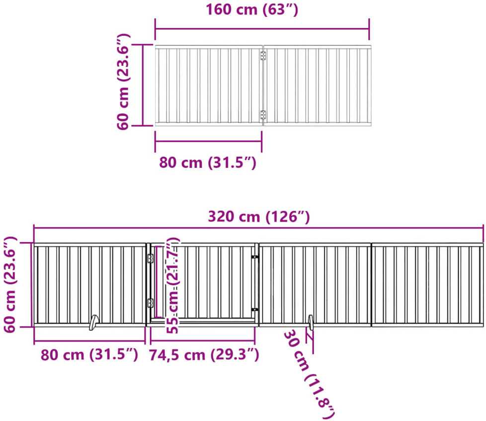 Varteliai šunims su durimis, 8 segmentai, juodi, 640cm, tuopa