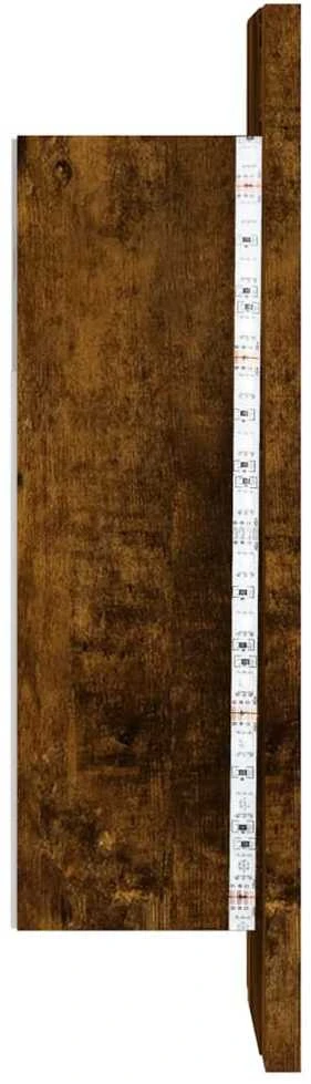 Veidrodinė LED vonios spintelė, ąžuolo, 40x12x45cm, mediena