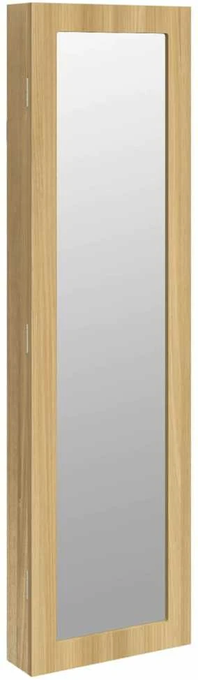 Veidrodinė papuošalų spintelė, 30x8,5x106cm, sieninė