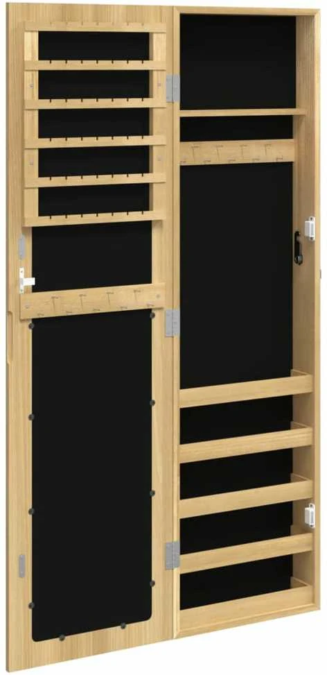Veidrodinė papuošalų spintelė, 30x8,5x106cm, sieninė