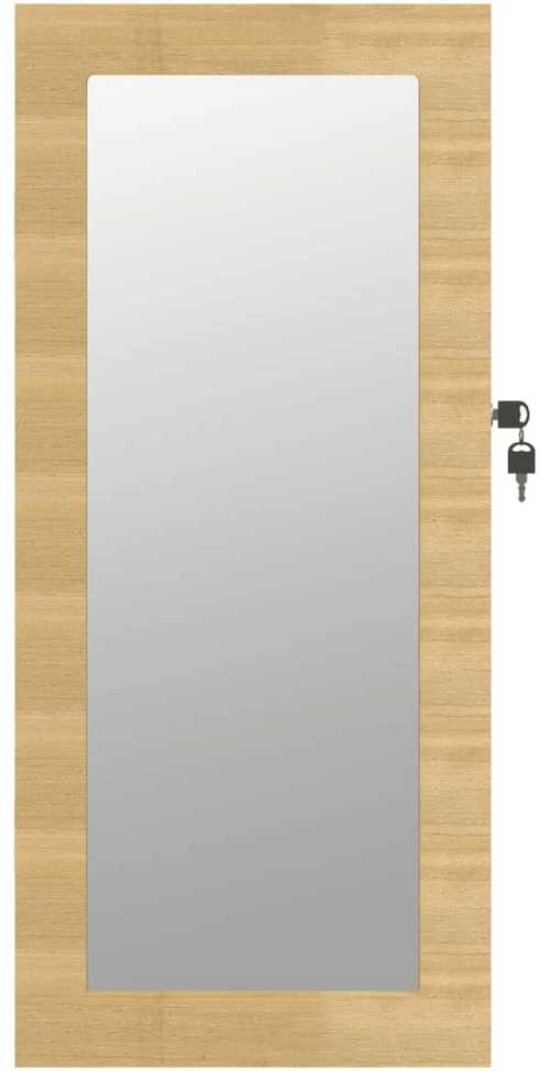 Veidrodinė papuošalų spintelė, 30x8,5x67cm, sieninė