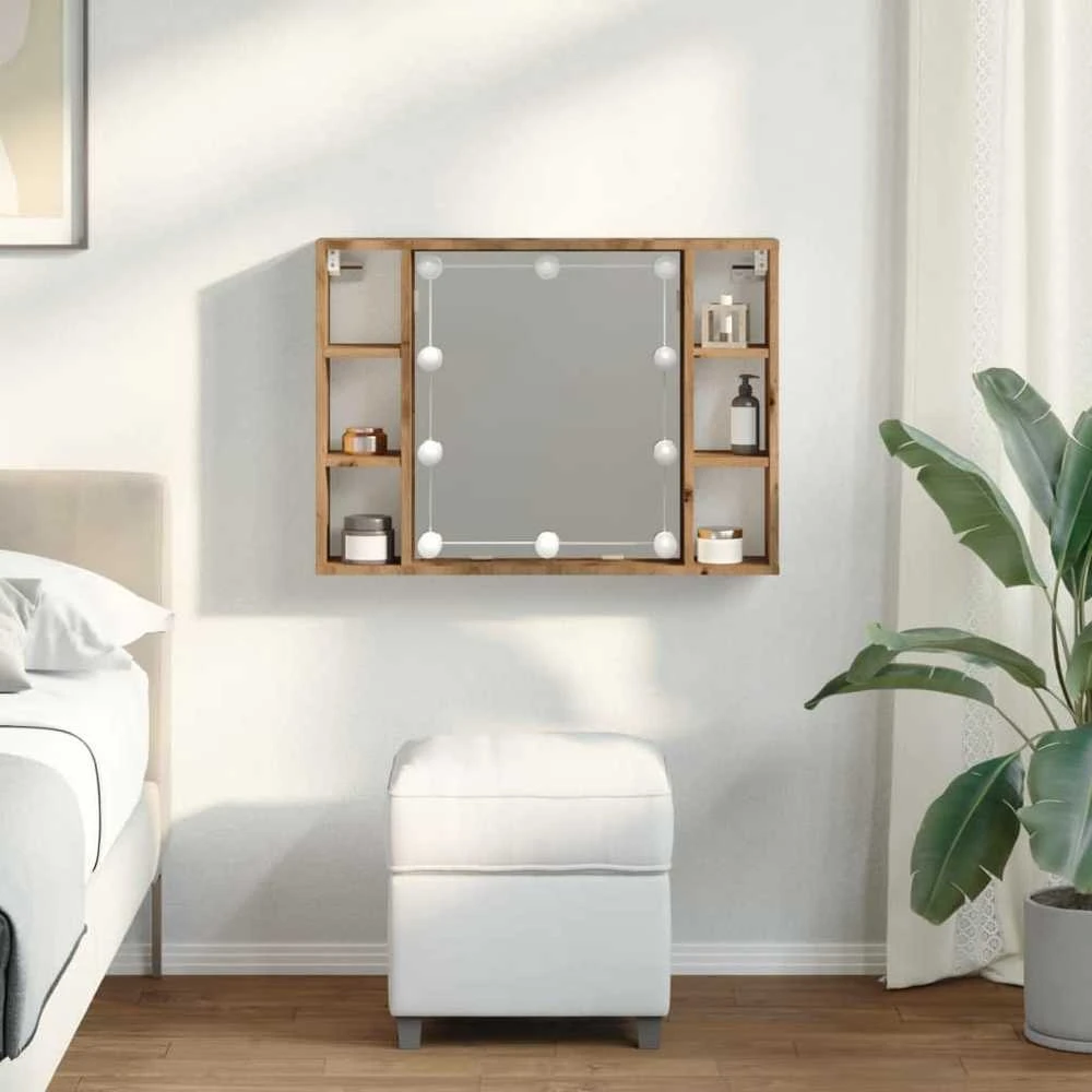 Veidrodinė spintelė su LED apšvietimu, artisano, 76x15x55cm
