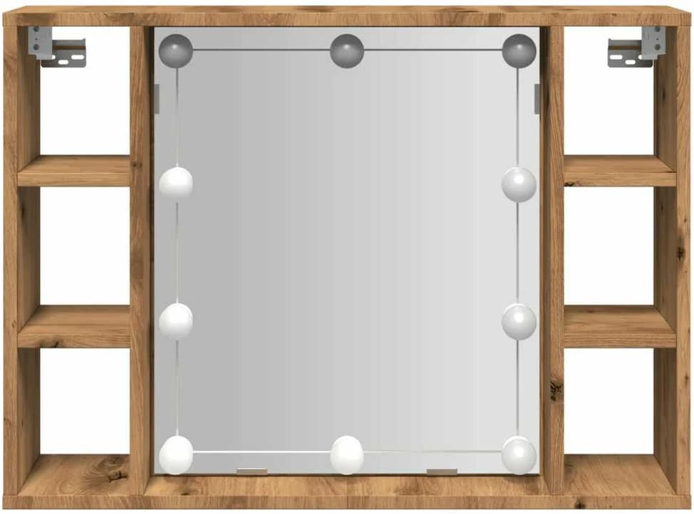 Veidrodinė spintelė su LED apšvietimu, artisano, 76x15x55cm