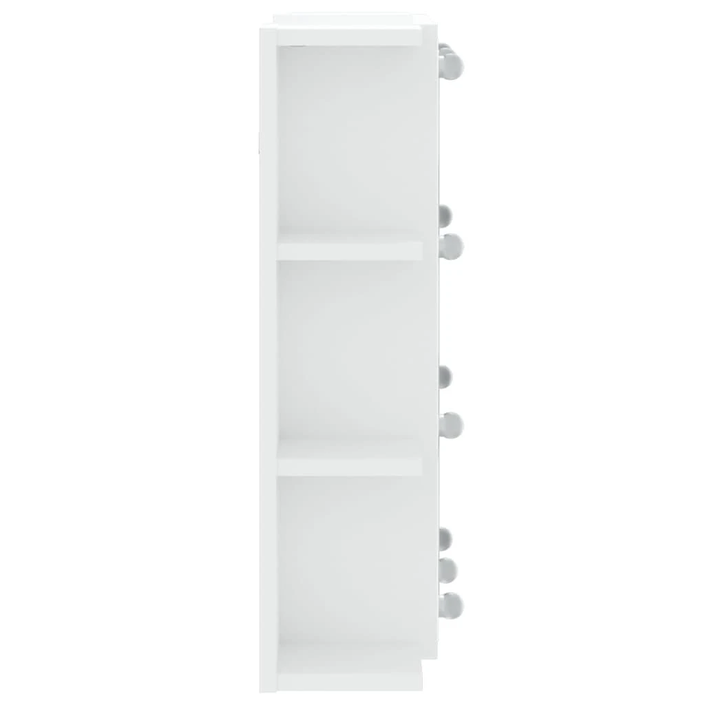 Veidrodinė spintelė su LED apšvietimu, balta, 70x16,5x60cm