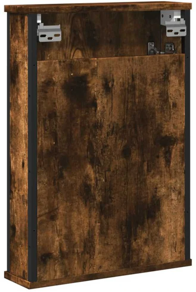 Veidrodinė vonios spintelė, dūminio ąžuolo, 42x12x60cm, mediena