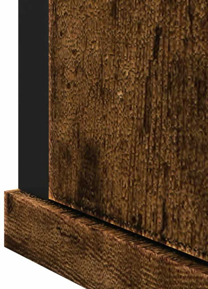 Veidrodinė vonios spintelė, dūminio ąžuolo, 42x12x60cm, mediena