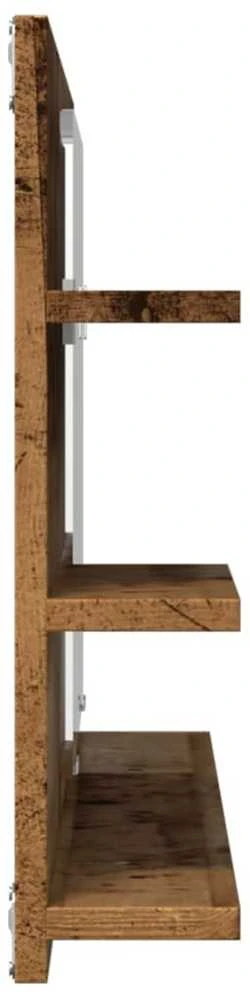 Veidrodinė vonios spintelė, medienos, 90x11x45cm, mediena