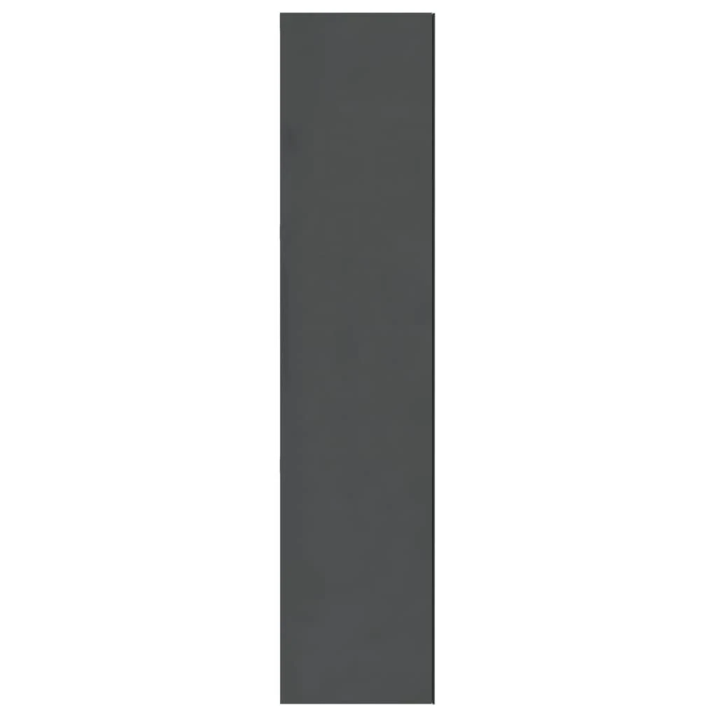 Veidrodinė vonios spintelė, pilka, 60x15x75cm, MDF, blizgi