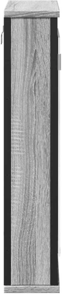 Veidrodinė vonios spintelė, pilka ąžuolo, 42x12x60cm, mediena