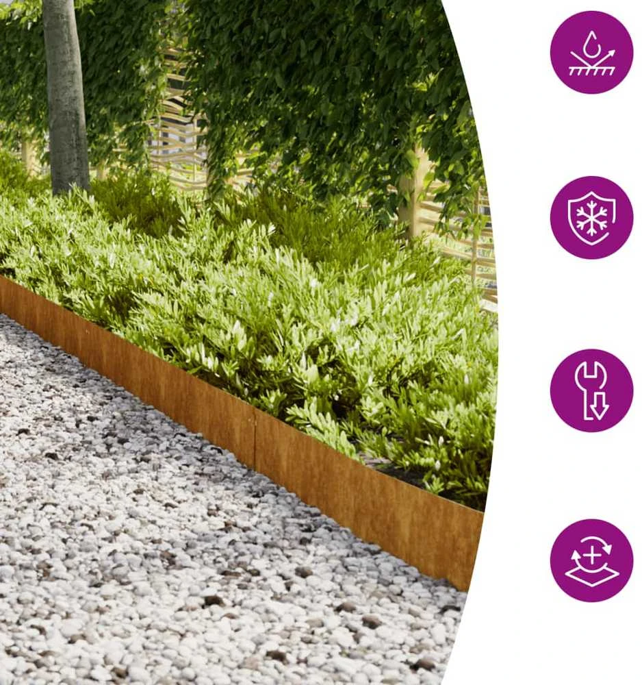 Vejos apvadai, 10vnt., 15x103cm, lankstus Corten plienas