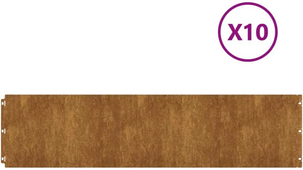 Vejos apvadai, 10vnt., 25x103cm, lankstus Corten plienas