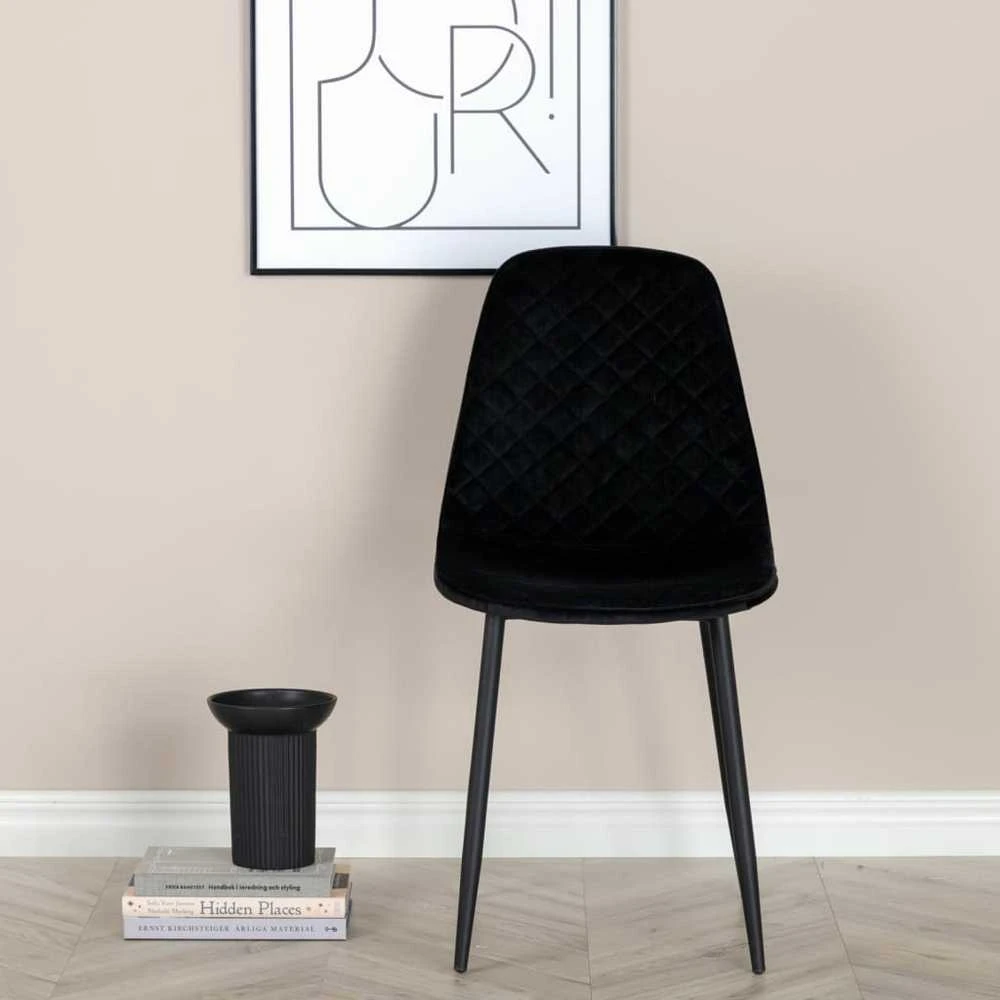 Venture Design Venture Home Valgomojo kėdės Polar, 2vnt., juodos spalvos, aksomas