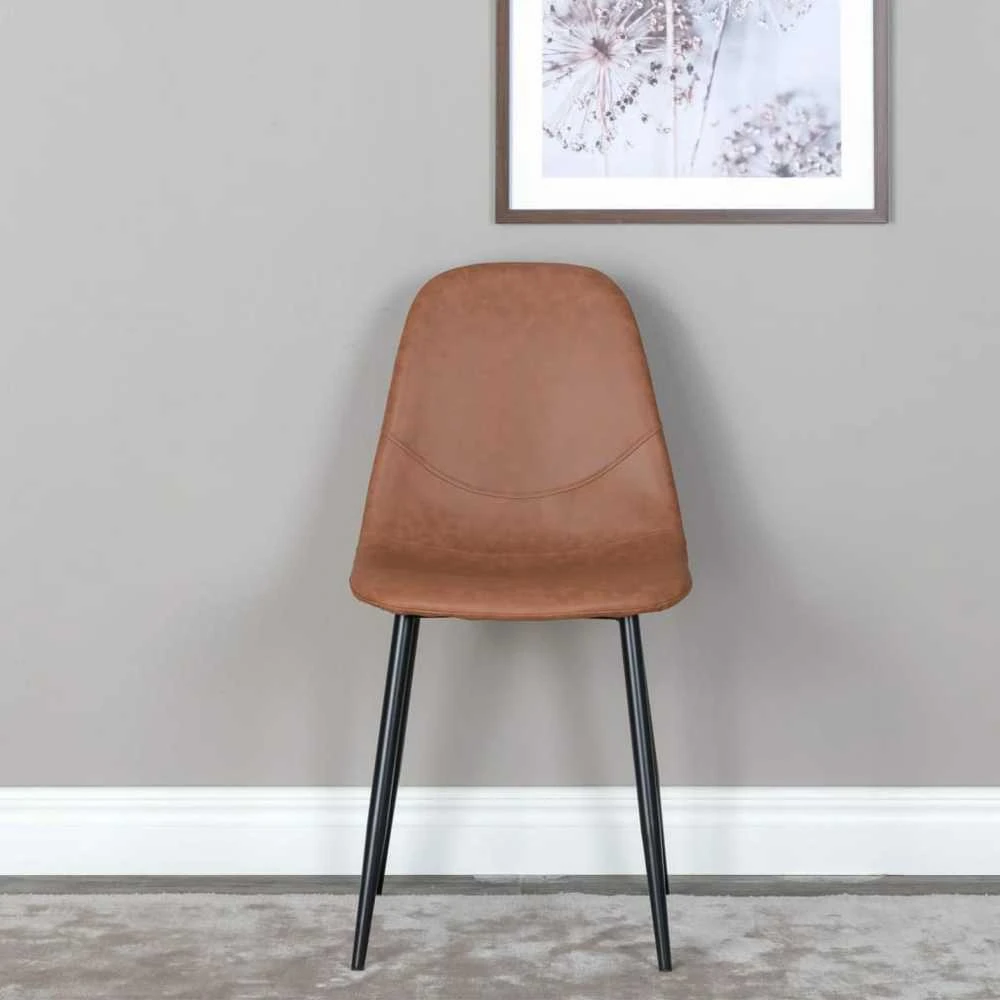 Venture Design Venture Home Valgomojo kėdės Polar, 2vnt., rudos/juodos